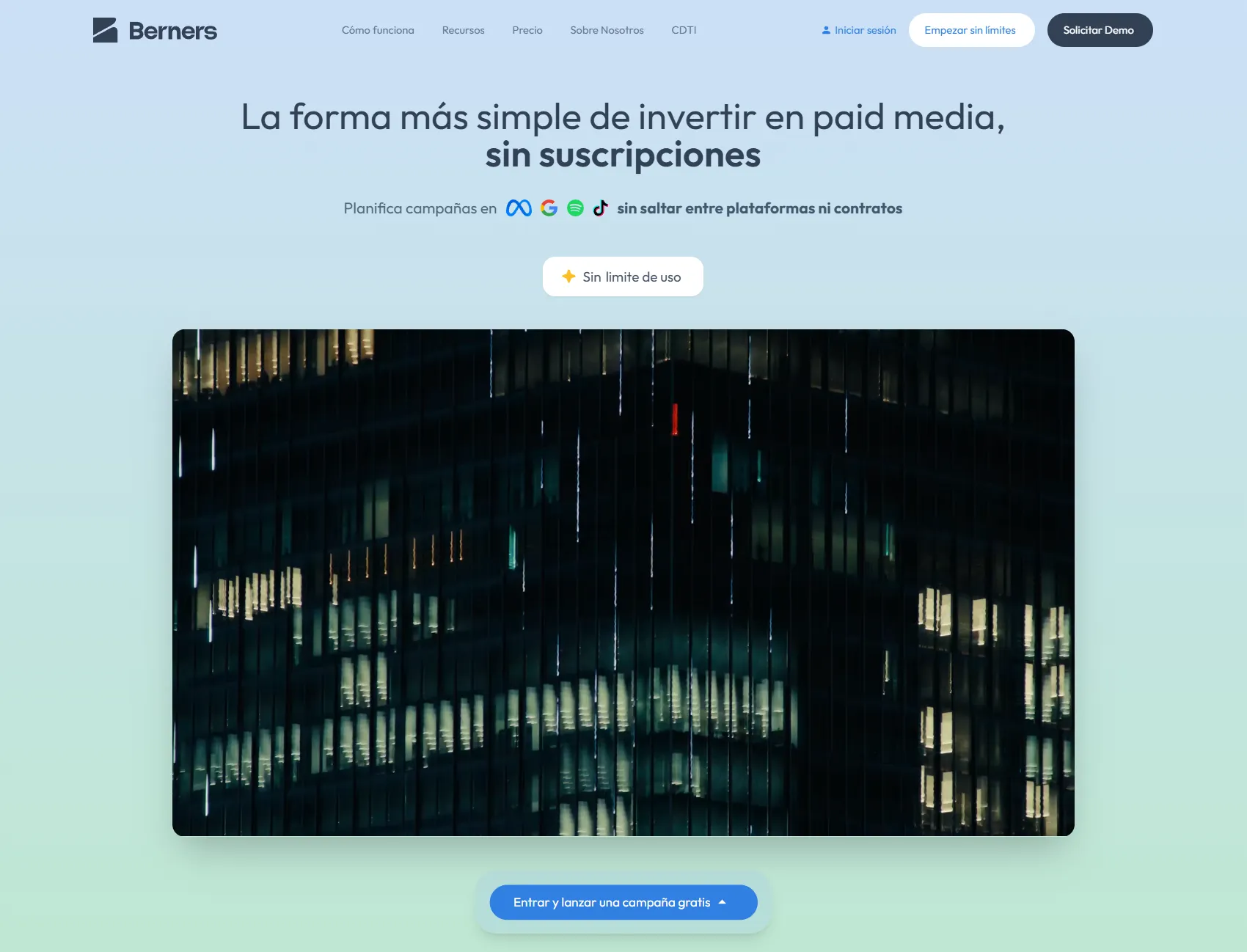 Berners Ads project screenshot